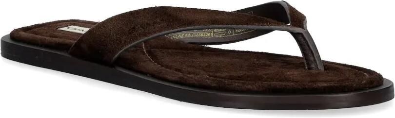 Gant Suède teenslippers met bandje Bruin - Foto 4