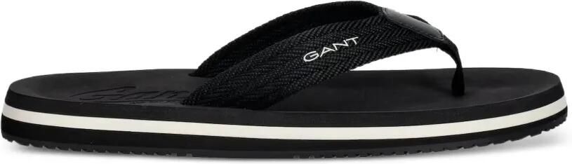 Gant Teenslippers met logoprint Zwart