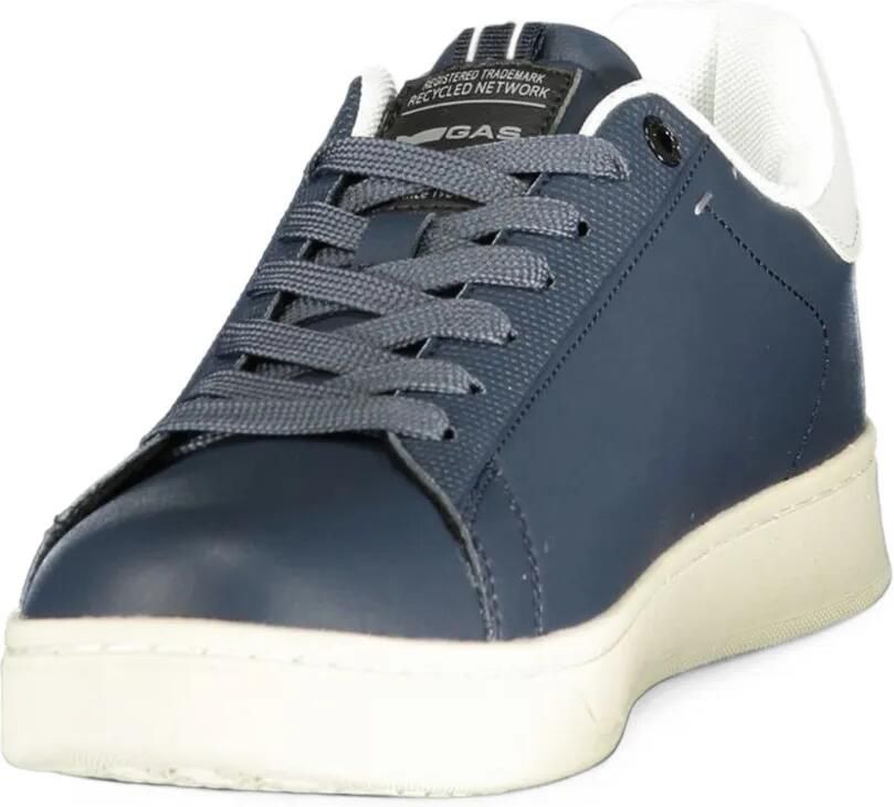 GAS logo-embroidered lace-up sneakers Blauw - Foto 2