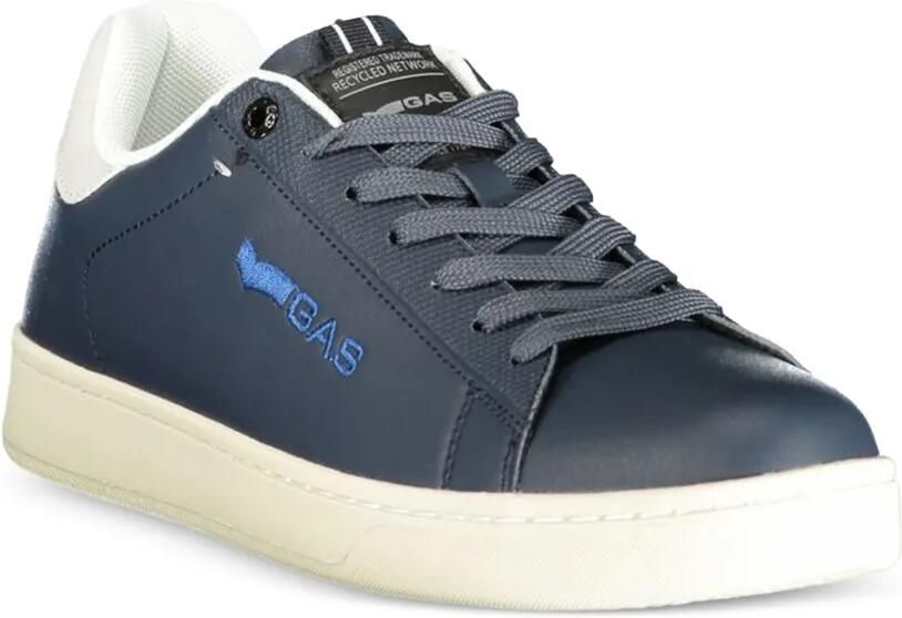 GAS logo-embroidered lace-up sneakers Blauw - Foto 3