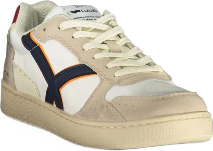 GAS logo-patch panelled sneakers Wit - Foto 3