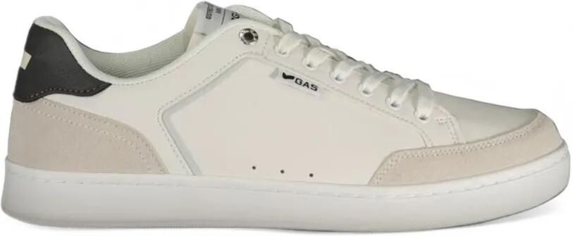 GAS logo-plaque panelled sneakers Wit