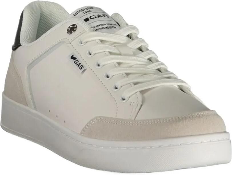 GAS logo-plaque panelled sneakers Wit - Foto 3