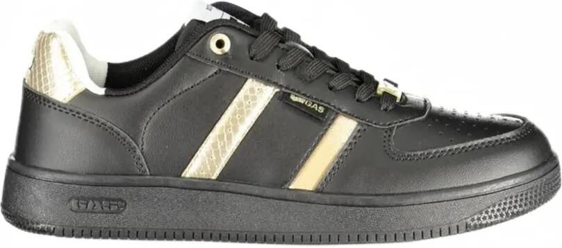 GAS logo-plaque panelled sneakers Zwart