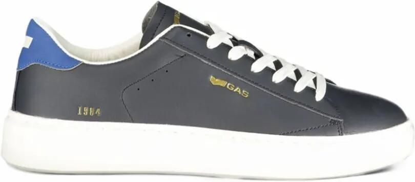 GAS logo-print lace-up sneakers Blauw