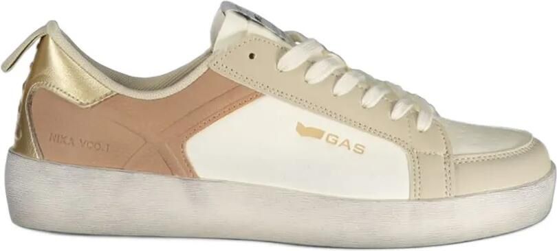 GAS logo-print panelled sneakers Beige
