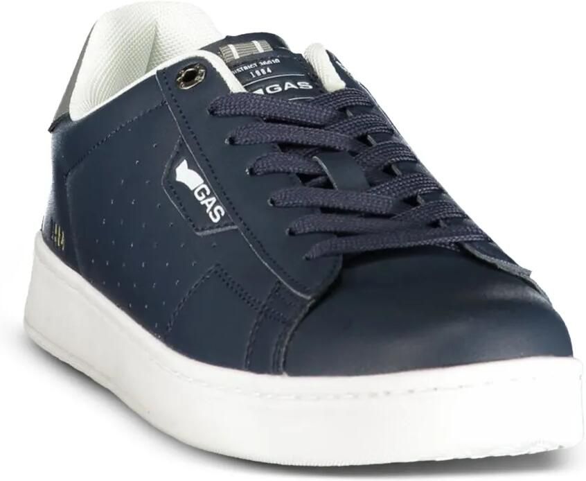 GAS perforated logo-patch sneakers Blauw - Foto 2