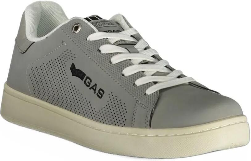 GAS perforated logo-print sneakers Grijs - Foto 3