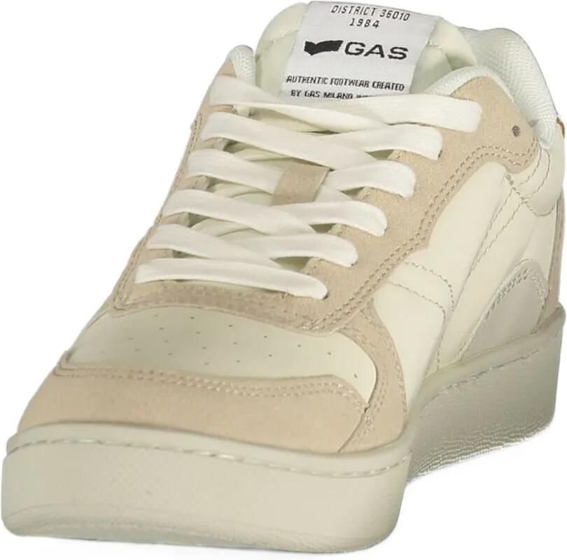 GAS Pyro Mix metallic-effect panelled sneakers Beige - Foto 2