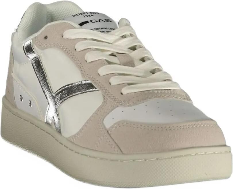 GAS Pyro Mix metallic-effect panelled sneakers Wit