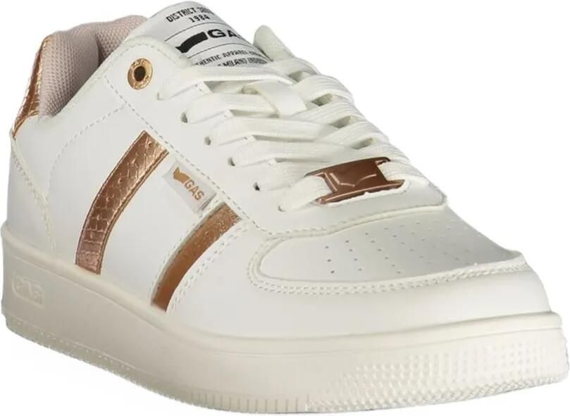 GAS snake-effect panelled sneakers Wit - Foto 3