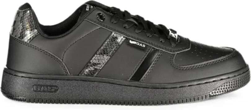 GAS snakeskin-effect panelled sneakers Zwart
