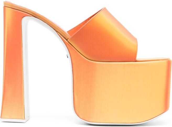 GCDS Sandalen met plateauzool Oranje