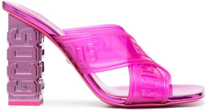 GCDS Doorzichtige sandalen Roze