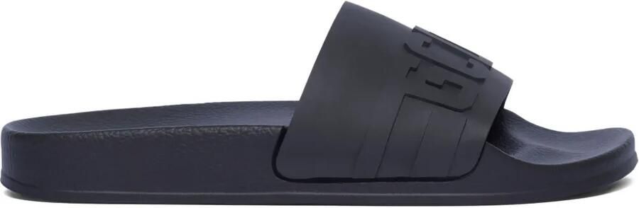 GCDS Adilette slippers met logo-reliëf Zwart