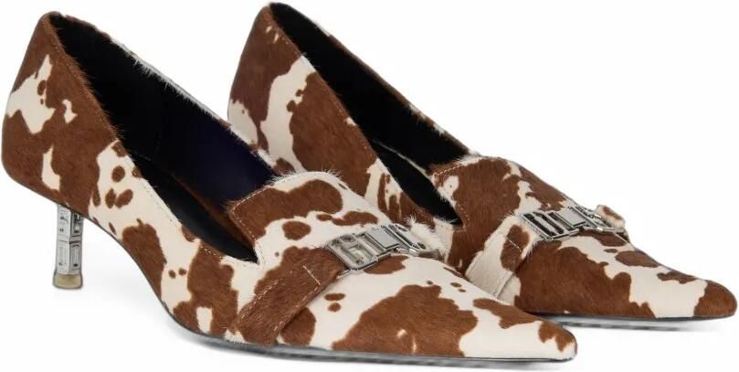 GCDS cow-print logo-plaque pumps Bruin - Foto 5