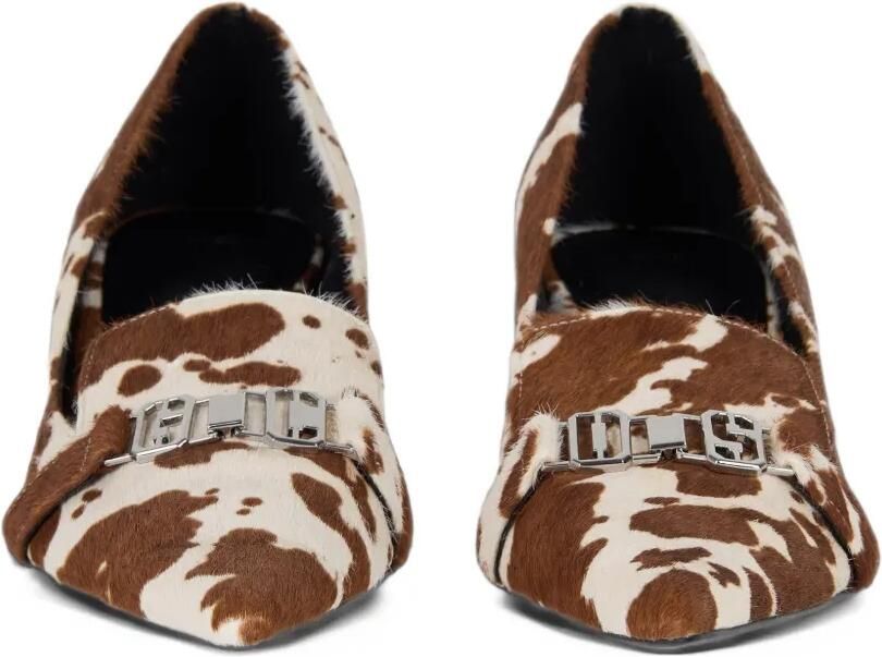 GCDS cow-print logo-plaque pumps Bruin - Foto 4