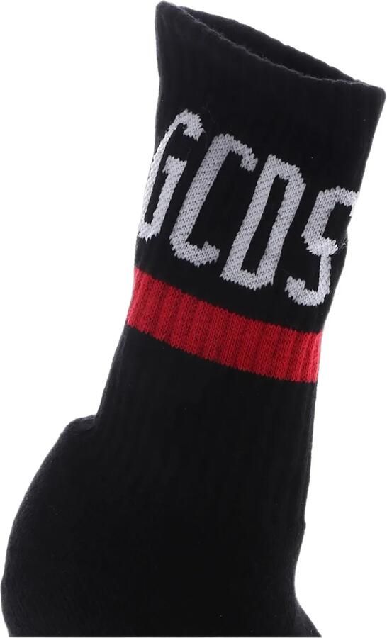 GCDS Enkellaarzen met intarsia-logo en puntige neus Zwart - Foto 2