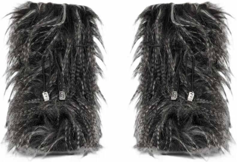 GCDS faux-fur ankle boots Grijs - Foto 4