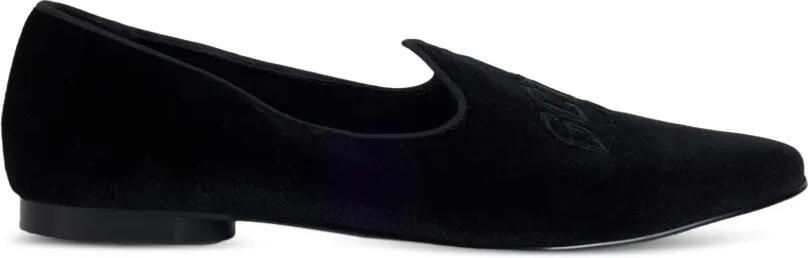 GCDS Fluwelen loafers Zwart