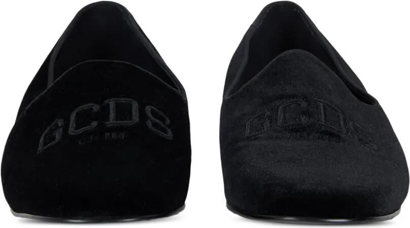 GCDS Fluwelen loafers Zwart - Foto 4