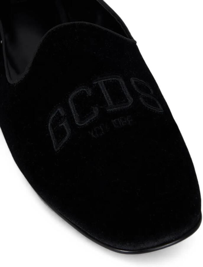GCDS Fluwelen loafers Zwart - Foto 3