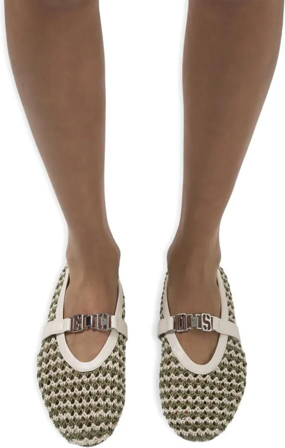 GCDS Geweven ballerina's Beige - Foto 3