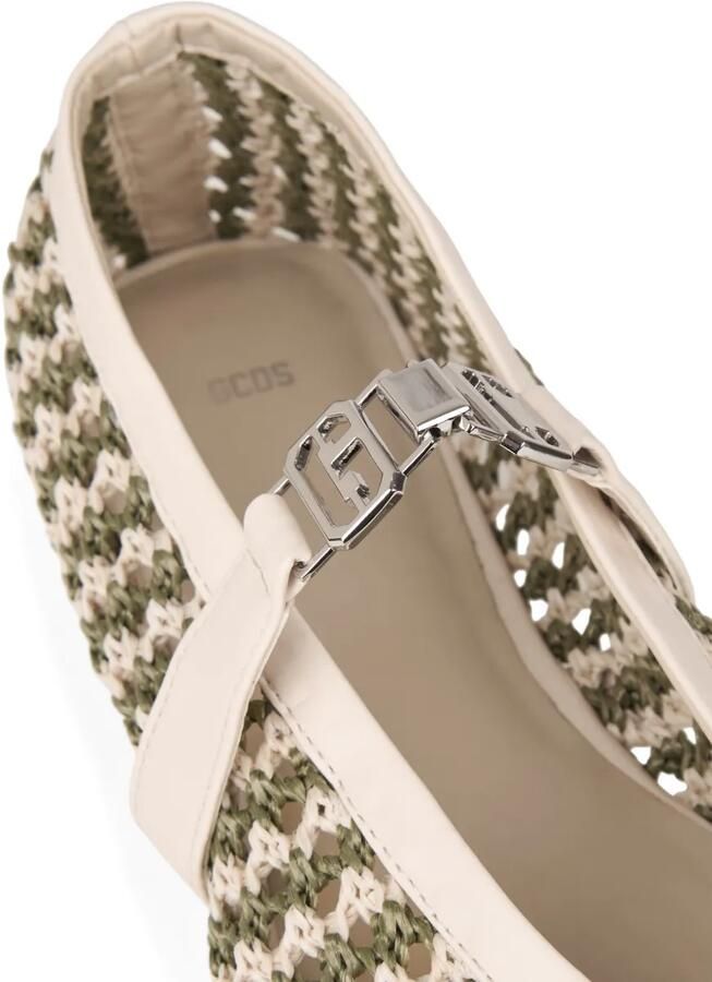 GCDS Geweven ballerina's Beige - Foto 2