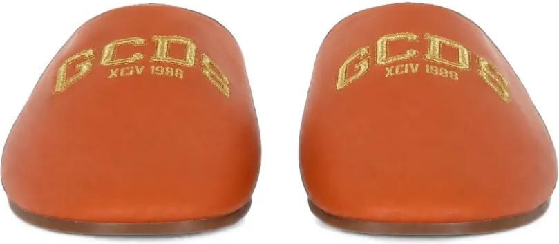 GCDS Muiltjes met geborduurd logo Oranje - Foto 4