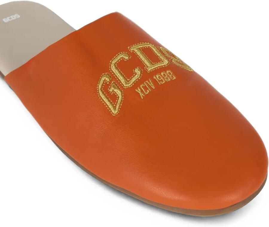 GCDS Muiltjes met geborduurd logo Oranje - Foto 2