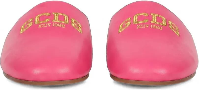 GCDS Muiltjes met geborduurd logo Roze - Foto 4