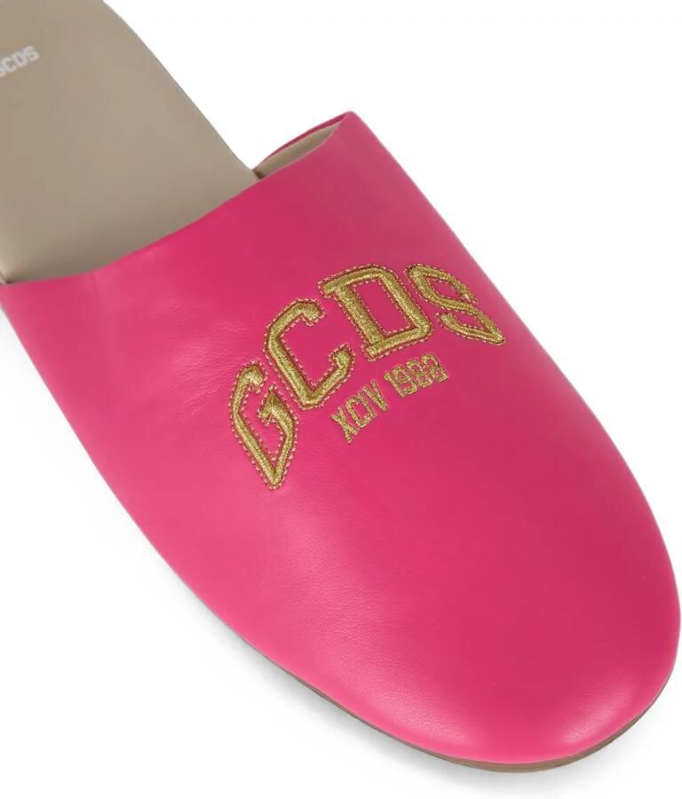 GCDS Muiltjes met geborduurd logo Roze - Foto 2