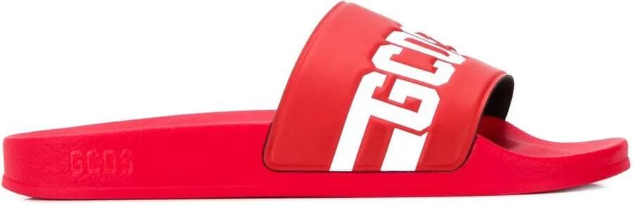 GCDS Slippers met logo Rood