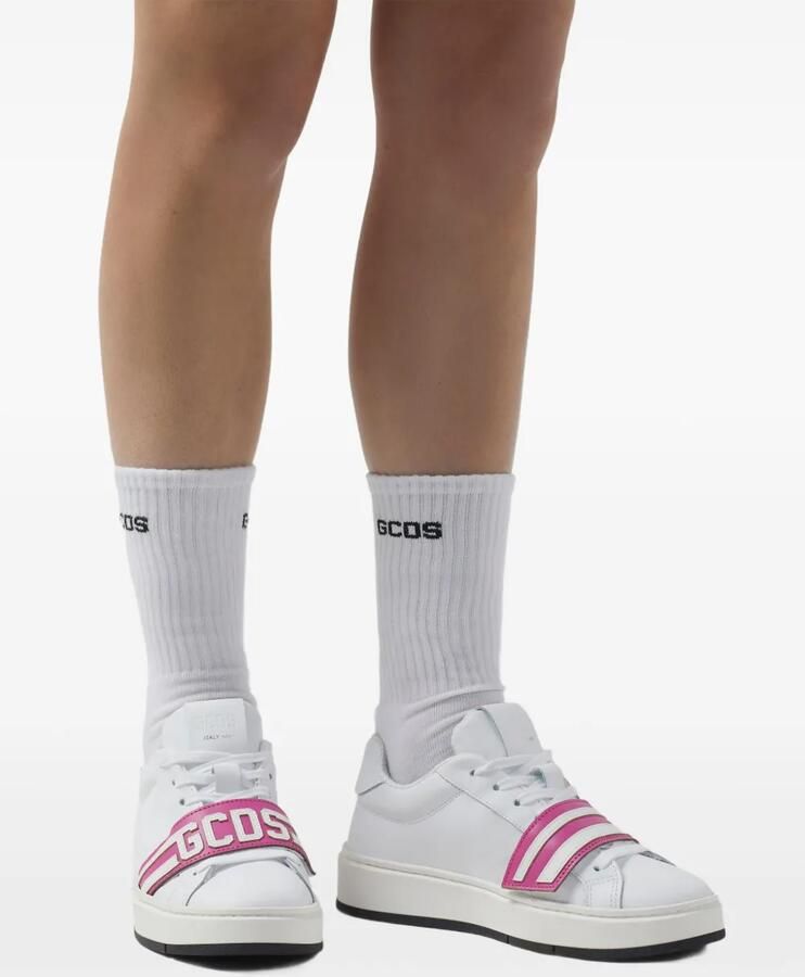 GCDS Sneakers met logoband Wit - Foto 3