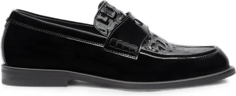 GCDS Wirdo loafers met monogram-reliëf Zwart