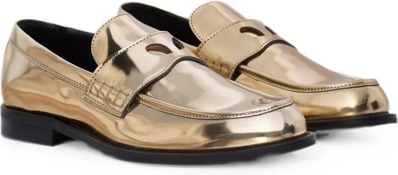 GCDS Wirdo loafers met spiegelend effect Goud - Foto 3