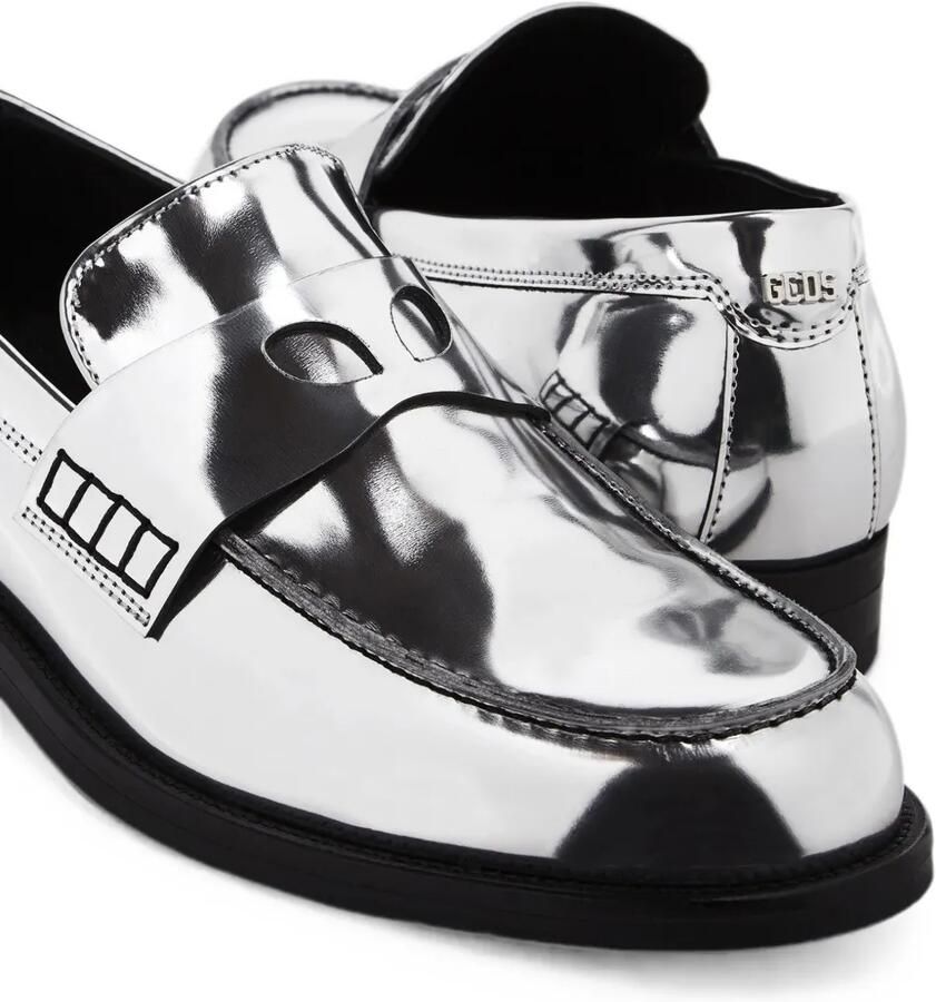 GCDS Wirdo loafers met spiegelend effect Zilver - Foto 2