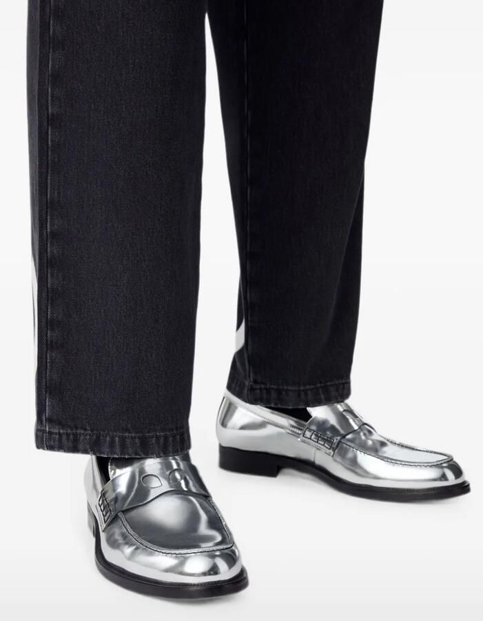 GCDS Wirdo loafers met spiegelend effect Zilver - Foto 4