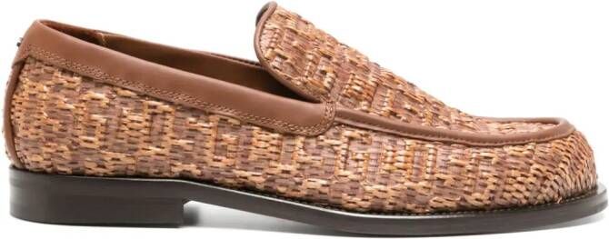 Gcds Loafers met monogram Bruin