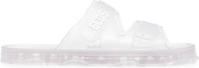 GCDS Slippers met open neus Beige