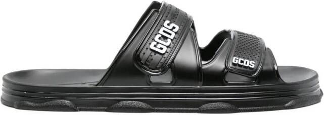 Gcds Slippers met logoprint Zwart