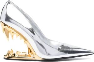 Gcds Morso leren pumps Zilver