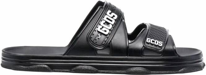 GCDS Sandalen met logobandje Zwart