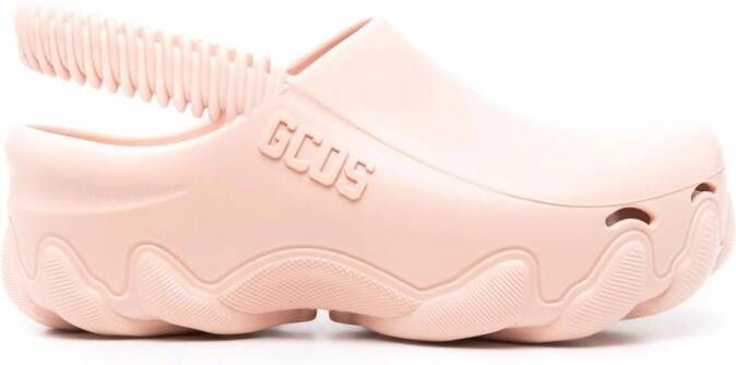 GCDS Slingback schoenen met logo-reliëf Roze