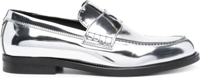 GCDS Wirdo loafers met reflecterend-effect Zilver