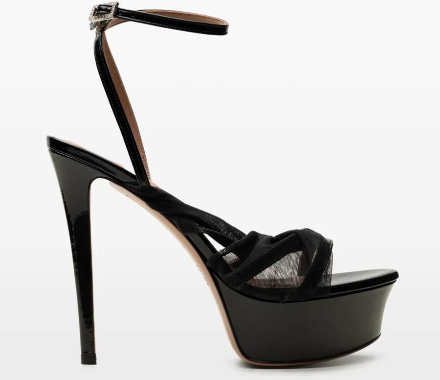 Gedebe Melody sandalen met plateauzool Zwart