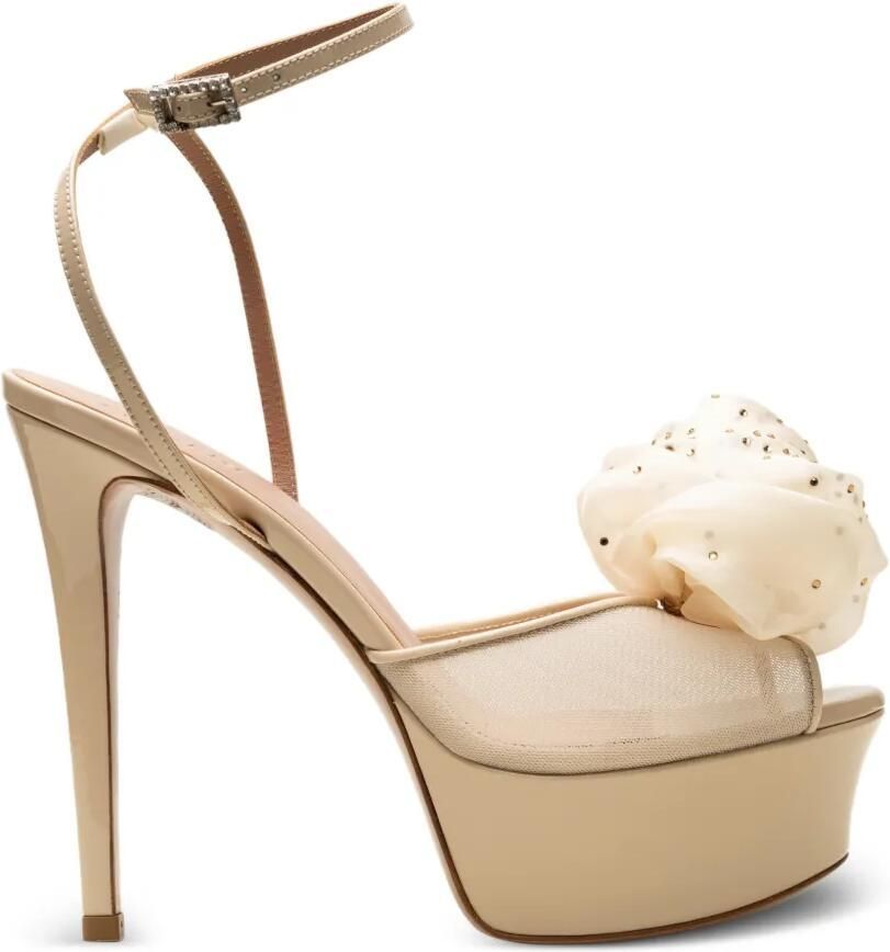 Gedebe Peonia sandalen met hak Beige