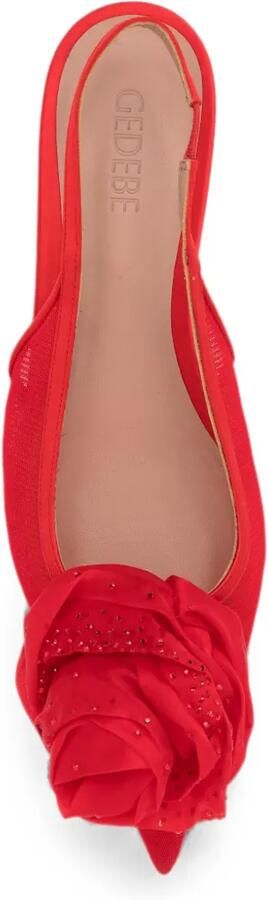 Gedebe Slingback schoenen met bloemendetail Rood - Foto 4