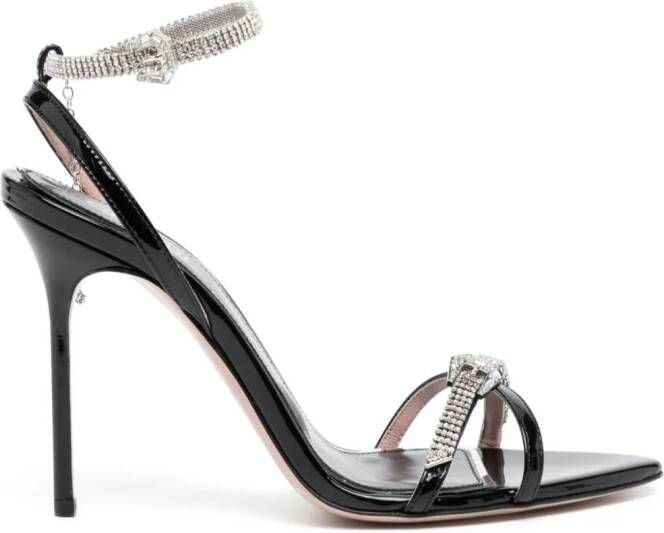 Gedebe Imaan lakleren sandalen Zwart