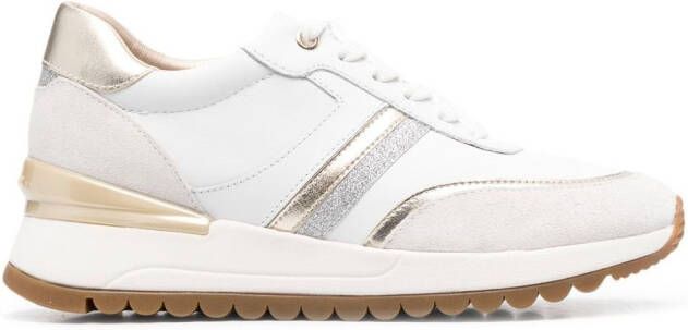 Geox Desya sneakers met metallic effect Wit